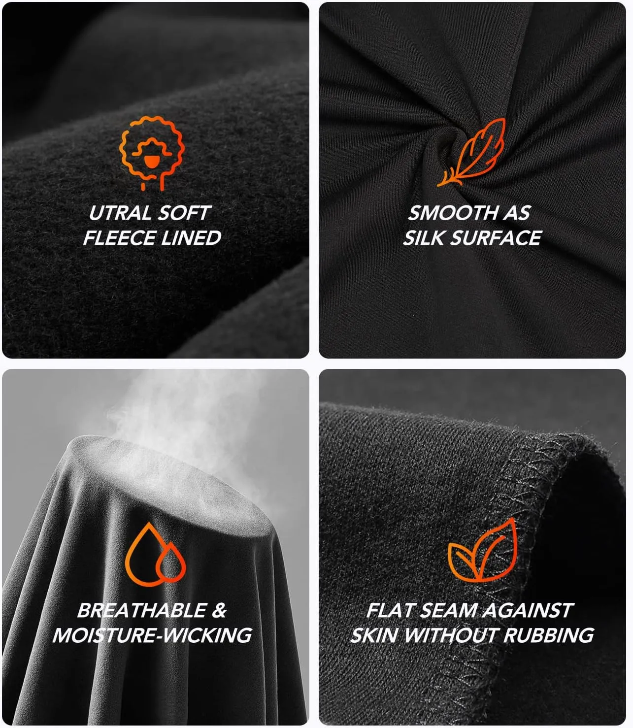 1 or 3 Pack Mens Long Johns Thermal Pants, Fleece Lined Lightweight Base Layer Bottoms, Compression Leggings Winter Gear