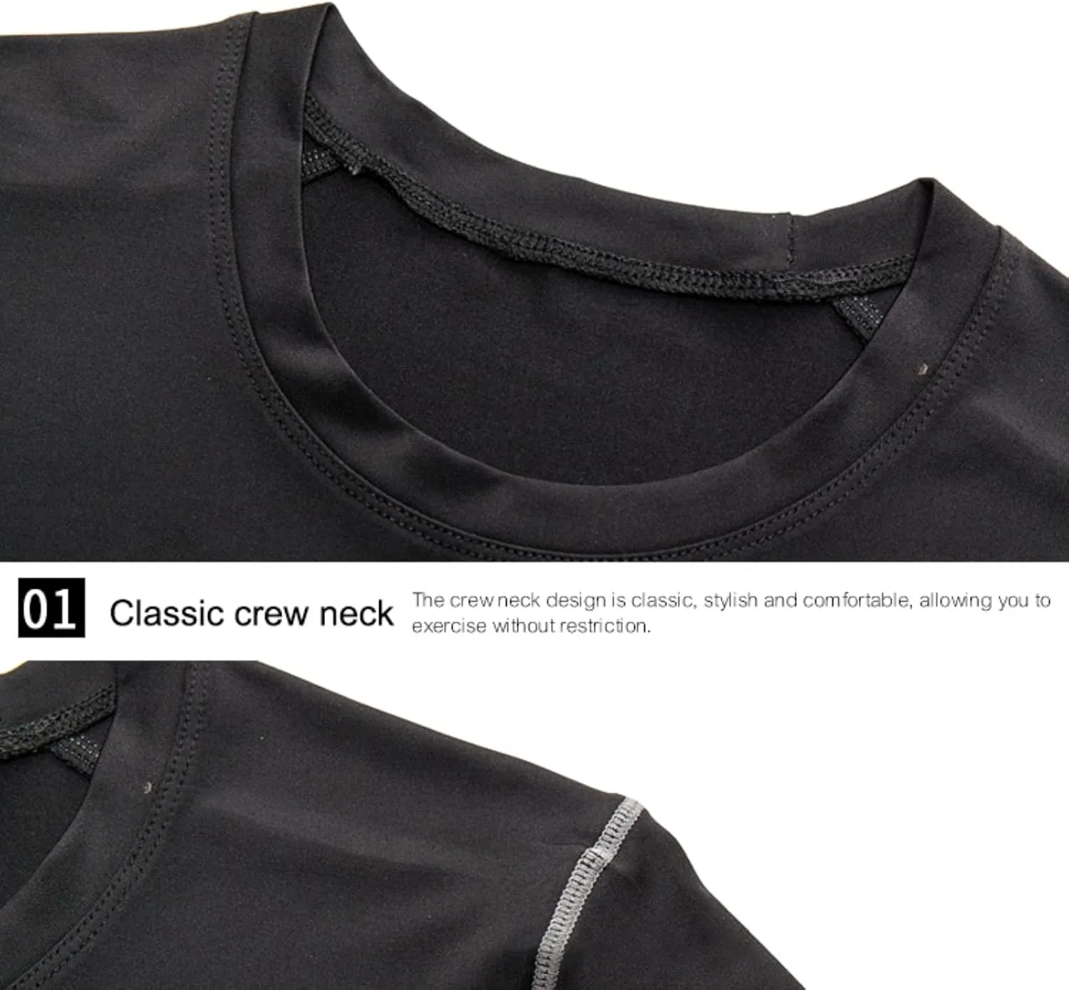 2 or 3 Pack Men's Compression Shirts Short Sleeve Workout T-Shirt Quick Dry Undershirts Athletic Baselayer Tank Top