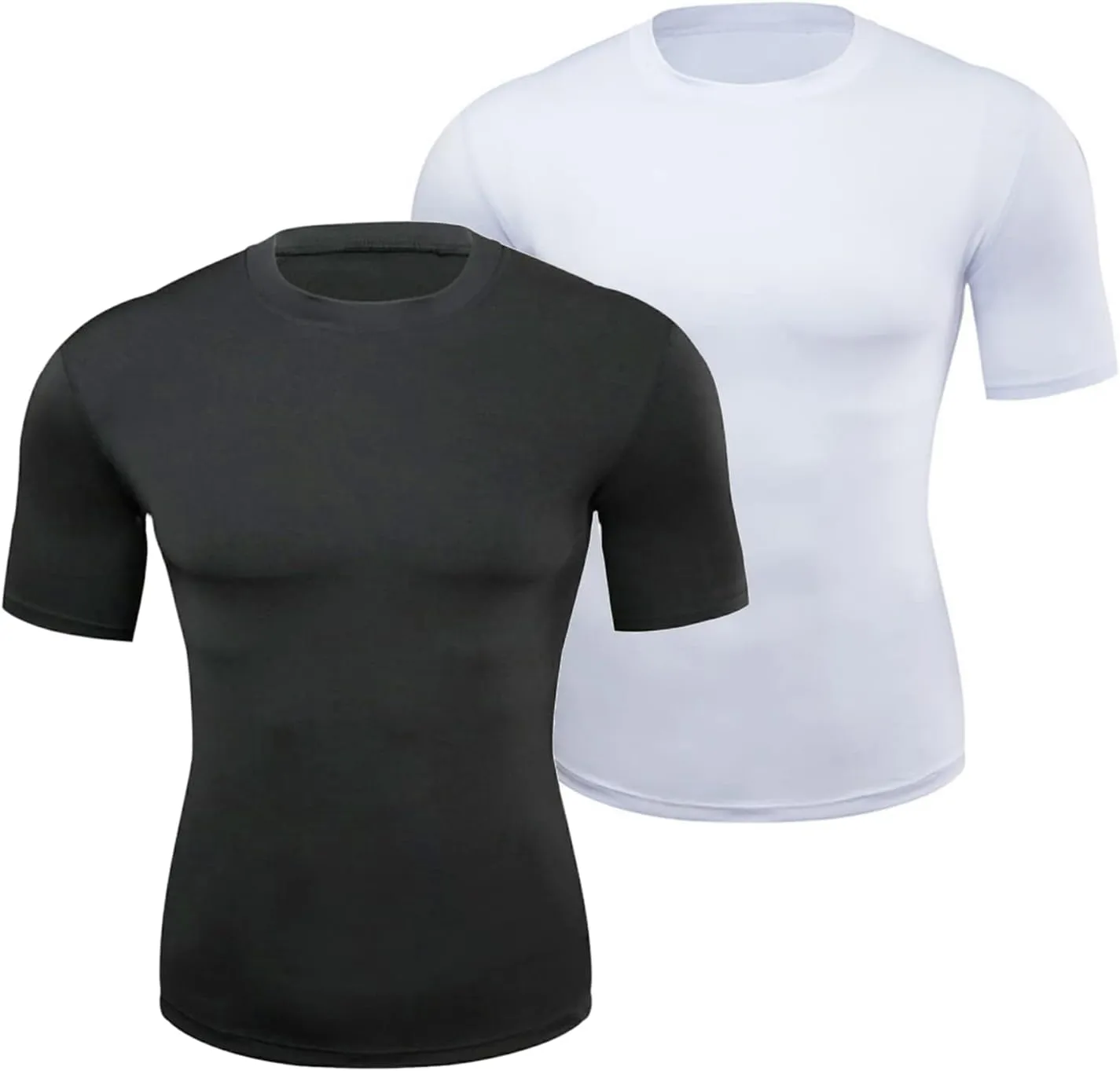 2 or 3 Pack Men's Compression Shirts Short Sleeve Workout T-Shirt Quick Dry Undershirts Athletic Baselayer Tank Top