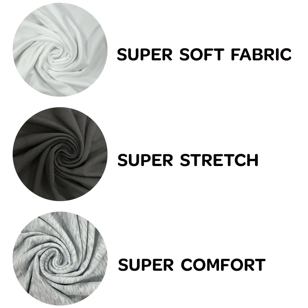 3 Pack Wide Strap Seamless V Neck Vest - Black / White / Grey