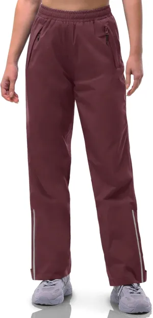 33,000ft Women's Rain Pants Lightweight Breathable Waterproof Pants Windproof Overall Pant for Hiking, cyclin, Golf, Outdoor