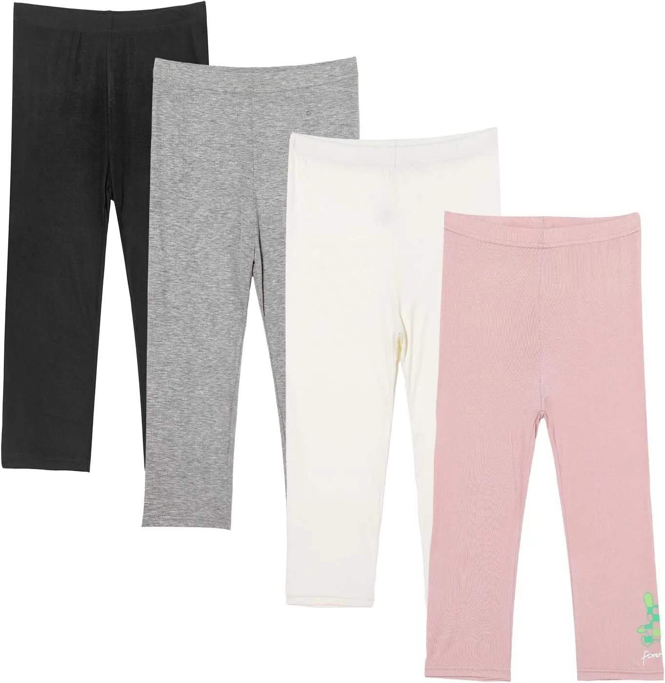 4 Pack Girls Capri Leggings Yoga Pants for Girls 3/4 Summer Pants