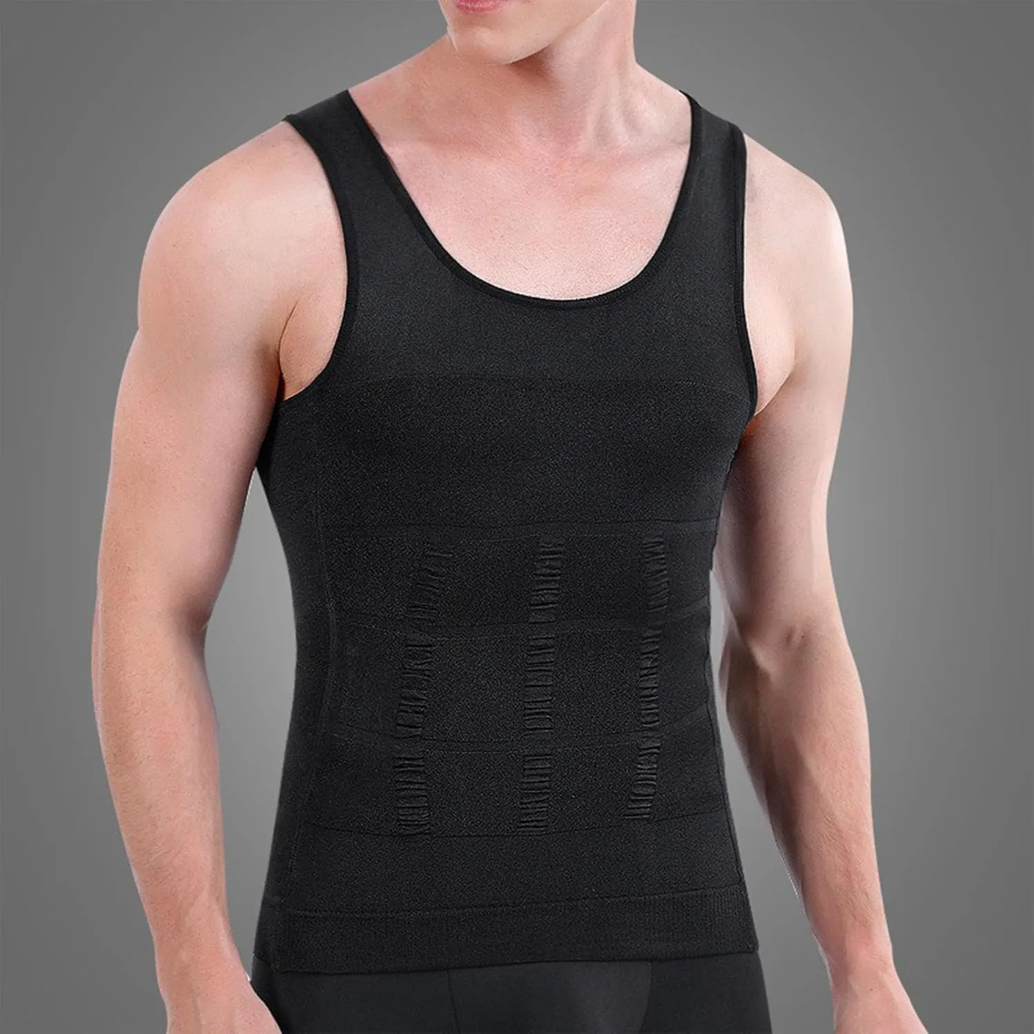5 Pack Mens Body Shaper Vest Slimming Tummy Control Undershirt Tight Compression Shirt Tank Top Shapewear
