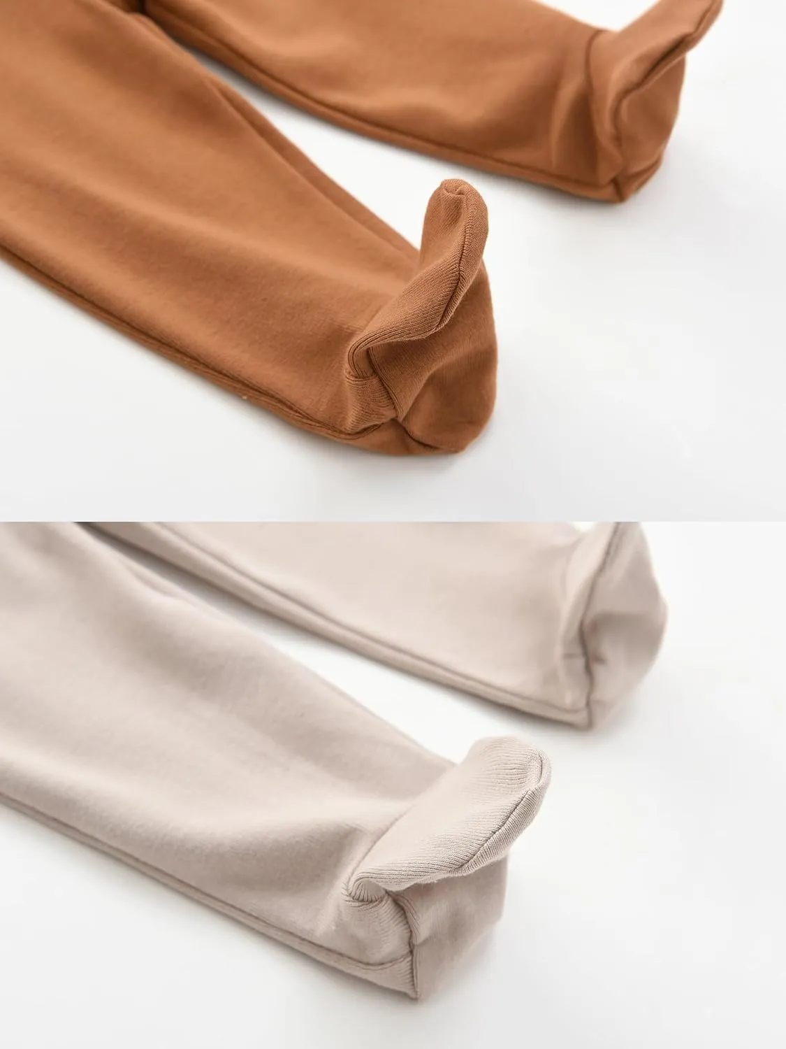 ACESTAR Newborn Infant Baby Boys Girls Cotton High Waist Footed Pants Casual Leggings with Feet 0-12 Months 3-PACK/1-PACK