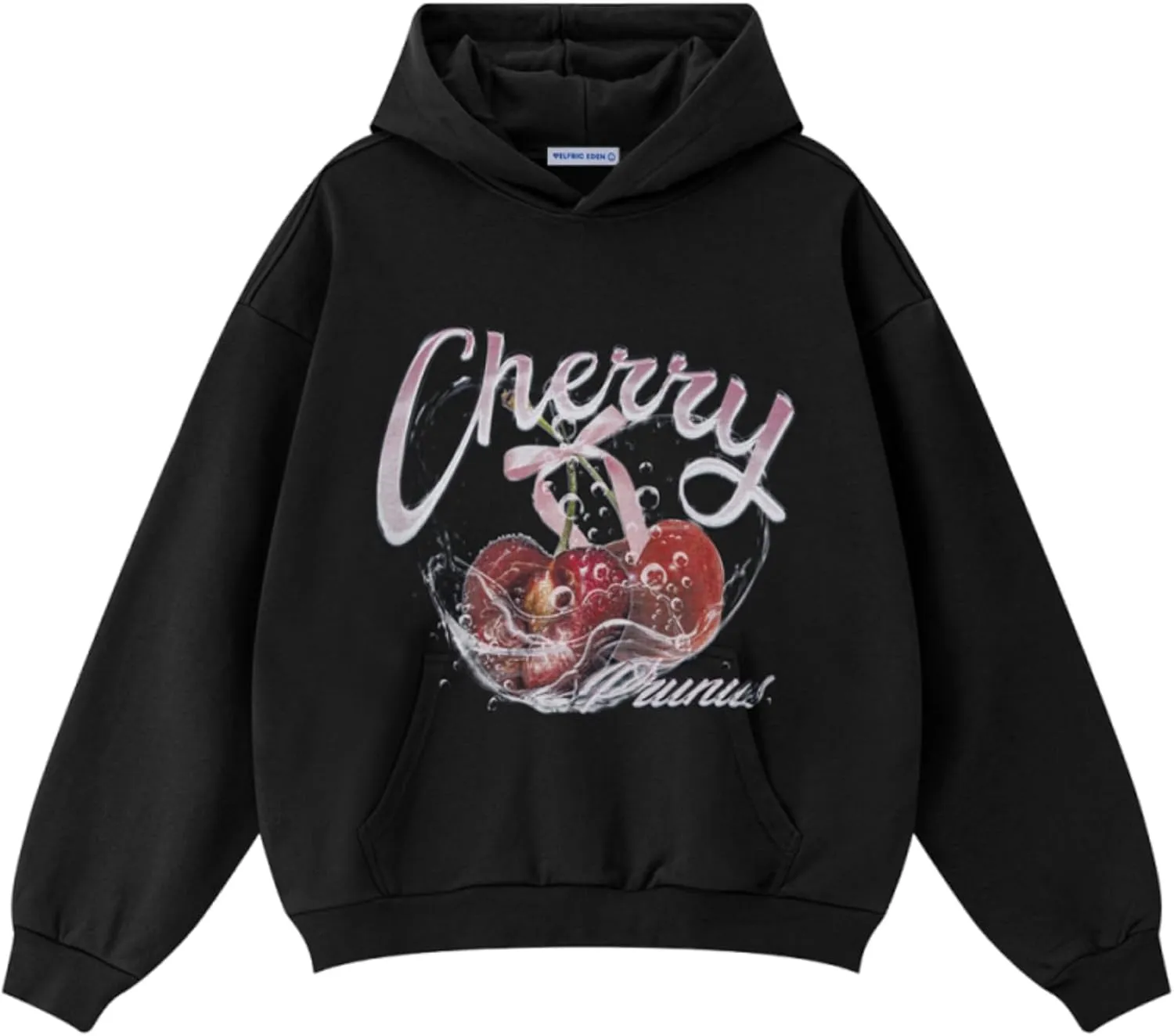 Aelfric Eden Graphic Hoodies Cherry Print Hoodie Long Sleeve Oversized Hooded Pullover Sweatshirt 2025 Trendy Tops Outfits