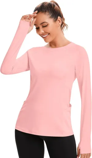 AKEWEI Womens Rash Guard UPF 50  SPF UV Long Sleeve Sun Protection Shirts Swim Tops with Thumb Hole