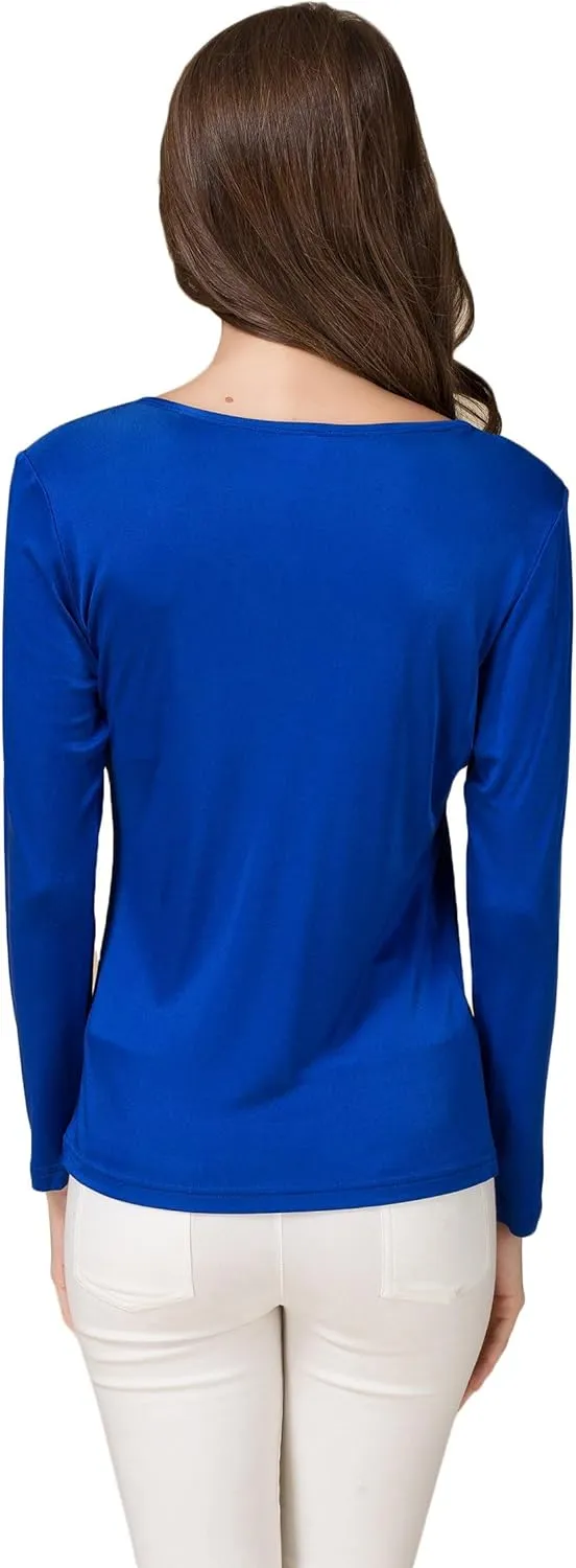 Alexander Women's Mulberry Silk T-Shirt Long Sleeve Knit Fabric Tank