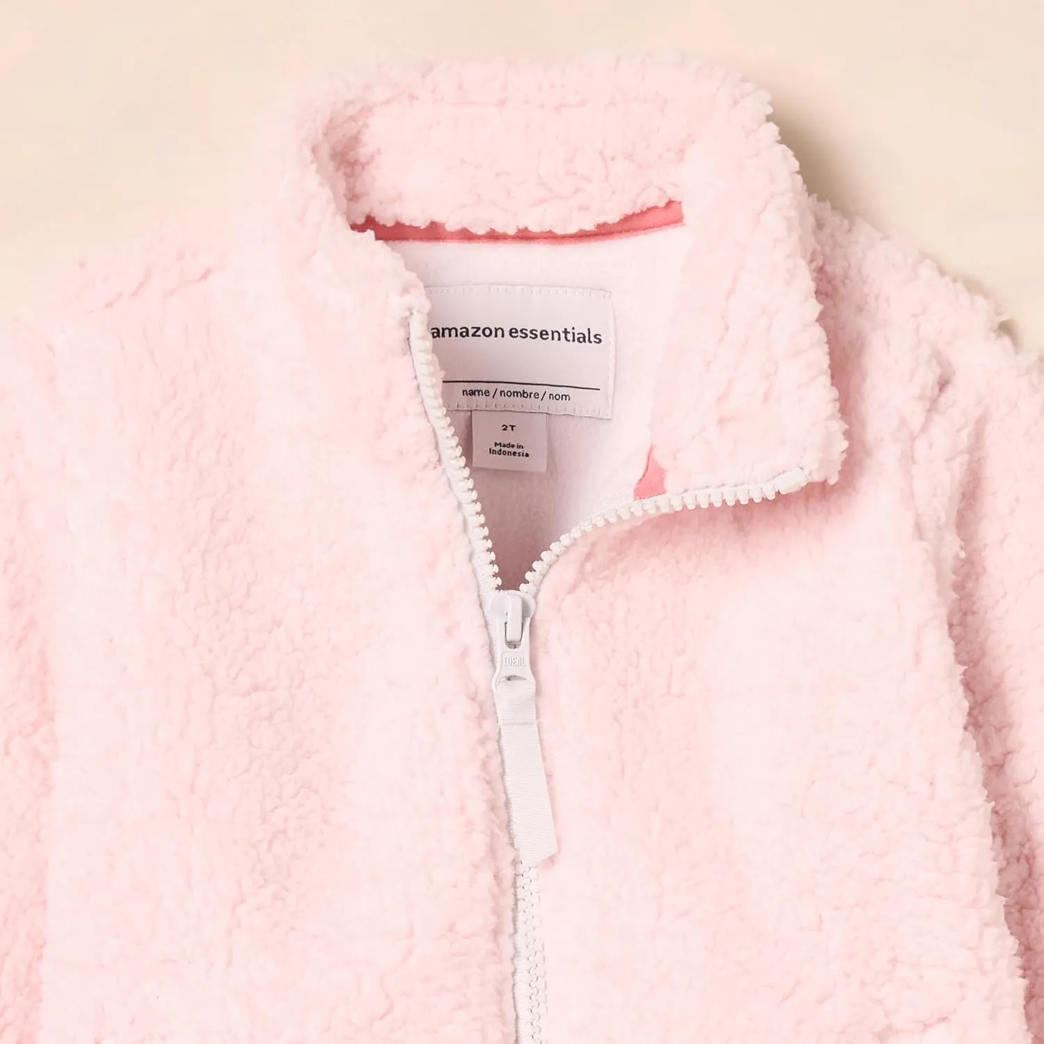 Amazon Essentials Girls and Toddlers' Sherpa Fleece Full-Zip Jacket