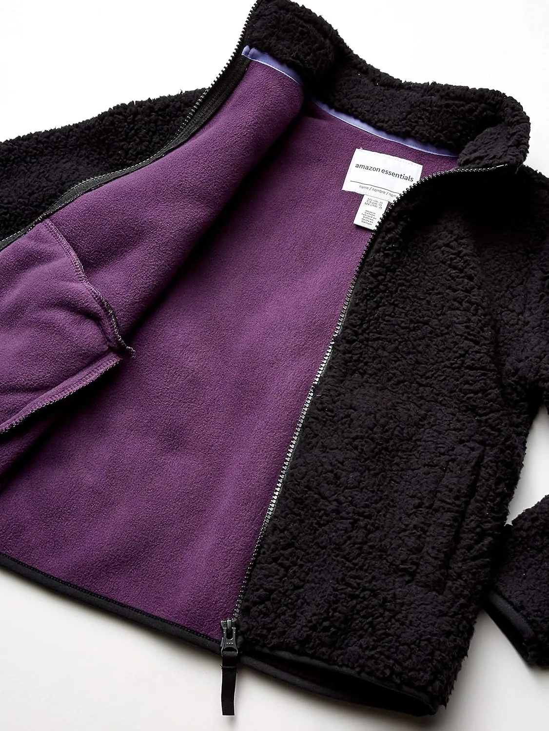 Amazon Essentials Girls and Toddlers' Sherpa Fleece Full-Zip Jacket