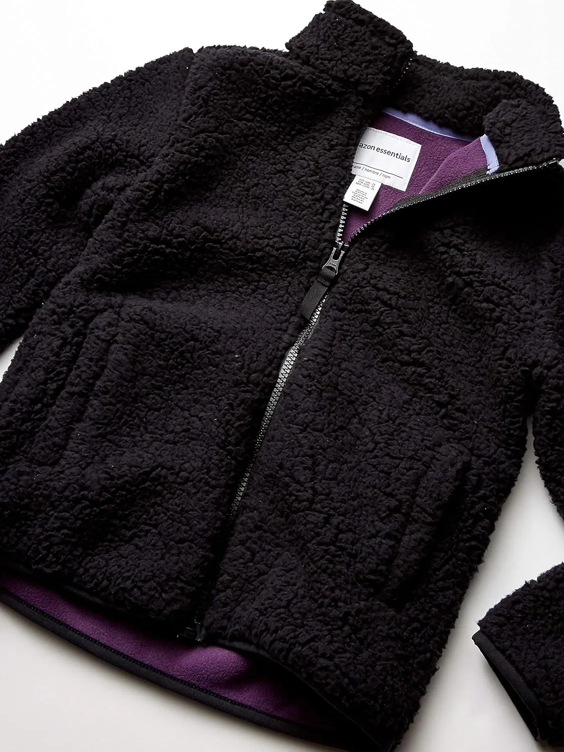 Amazon Essentials Girls and Toddlers' Sherpa Fleece Full-Zip Jacket