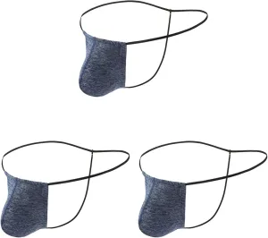 Andongnywell 3 Pack Men's G-String Thongs Underwear Low Rise Breathable Bikini Brief T-Back Knickers