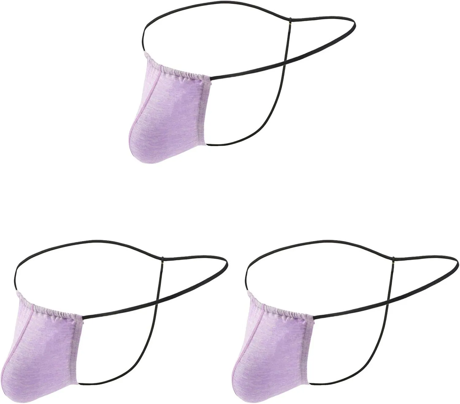 Andongnywell 3 Pack Men's G-String Thongs Underwear Low Rise Breathable Bikini Brief T-Back Knickers