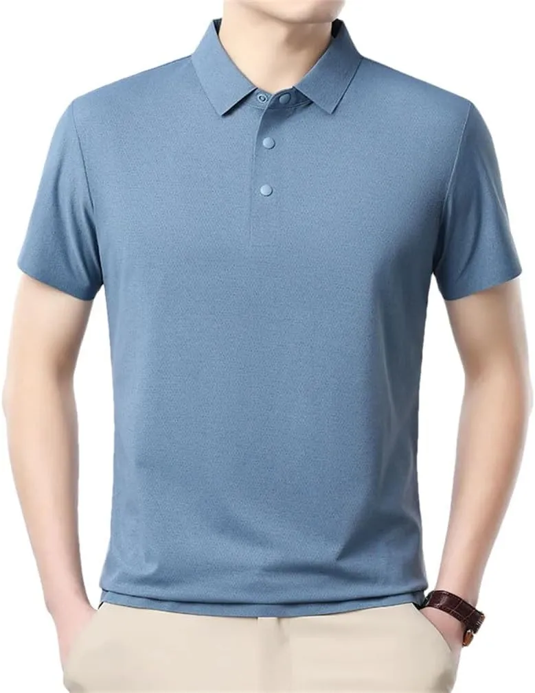 Azedssw Men's Polo Shirt for Summer Soft Breathable Fabric Quick Dry Golf Athletic T-Shirt