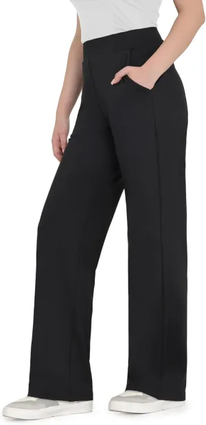 Bamans Dress Pants Women Bootcut Flare Leggings High Waisted Work Business Office Trousers Yoga Slacks with Pockets