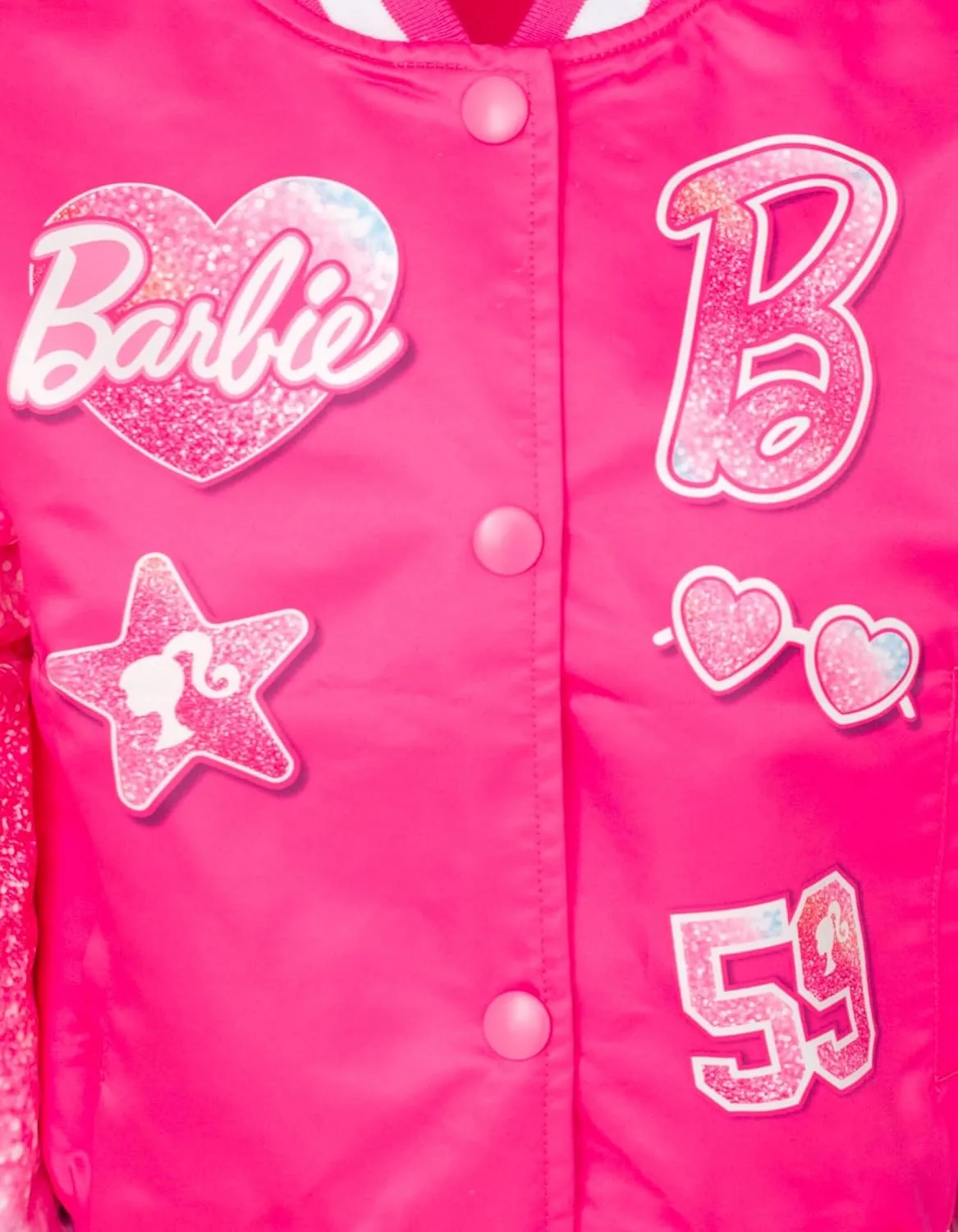 Barbie Girls Varsity Bomber Jacket Little Kid to Big Kid Sizes (4-14-16)