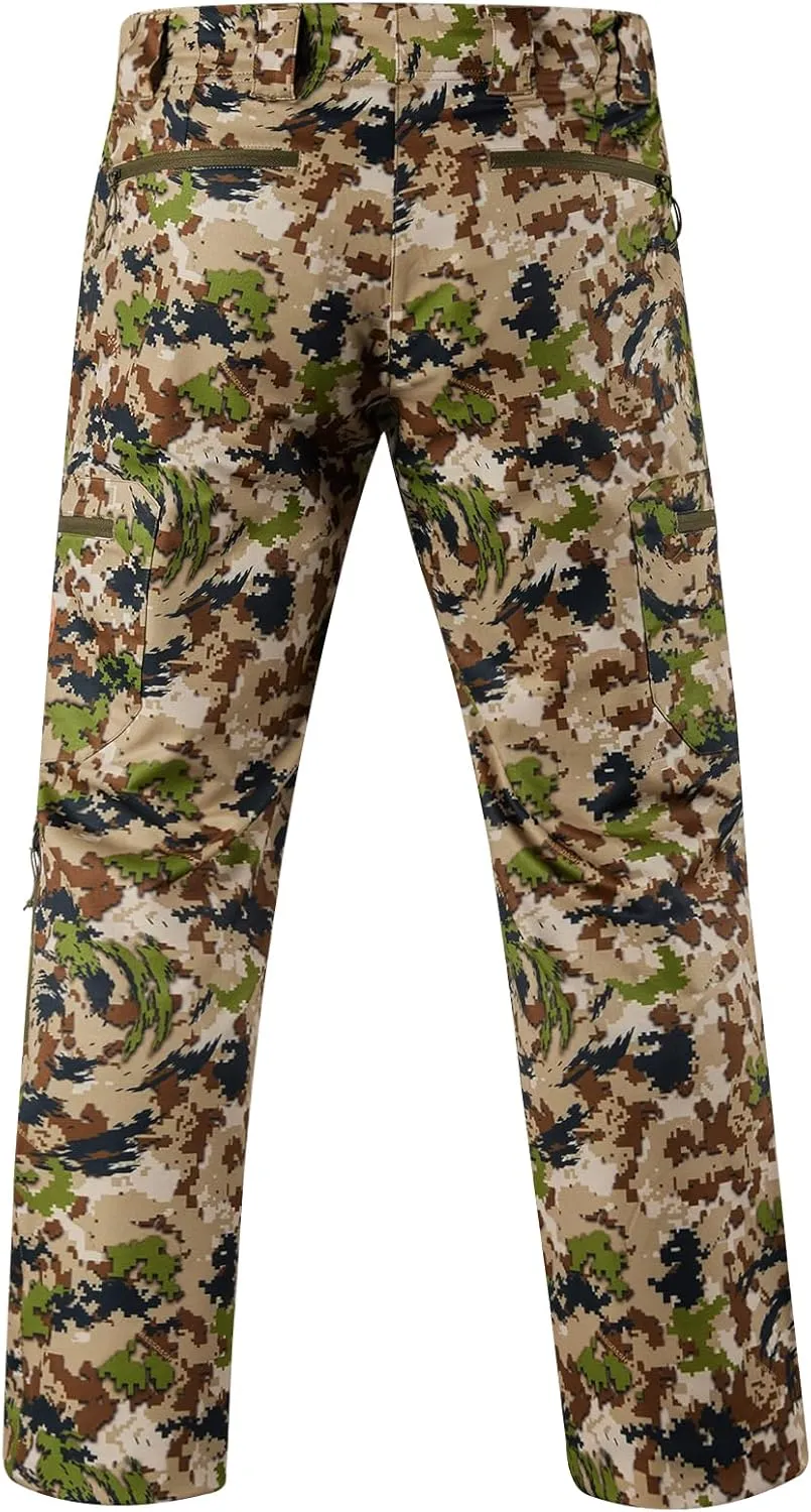 BASSDASH Mens Lightweight Hunting Pants 4-Way Stretch Breathable Water Resistant for Turkey Early Season Spring Summer