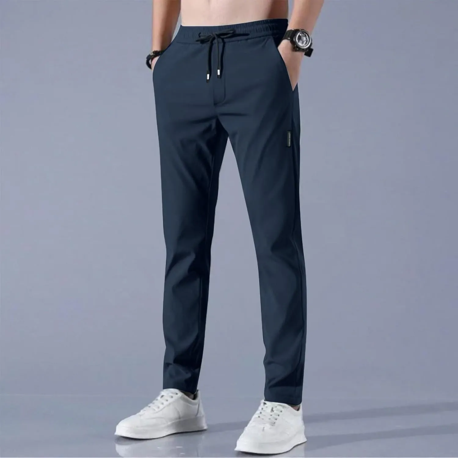 Bevawear Glide Pants Mens Breathable Quick Dry Athletic Pants Stretch Active Drawstring Elastic Waist Hiking Outfits