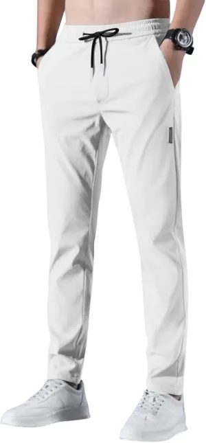 Bevawear Glide Pants Mens Breathable Quick Dry Stretch Athletic Pants Elastic Waist Drawstring Active Hiking Pant