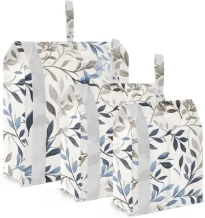 Blue Branches Leaves Packing Cubes for Suitcases 3 Set Lightweight Compression Luggage Packing Organizers for Carry on Suitcase Travel Accessories Luggage Organizer Bags Set