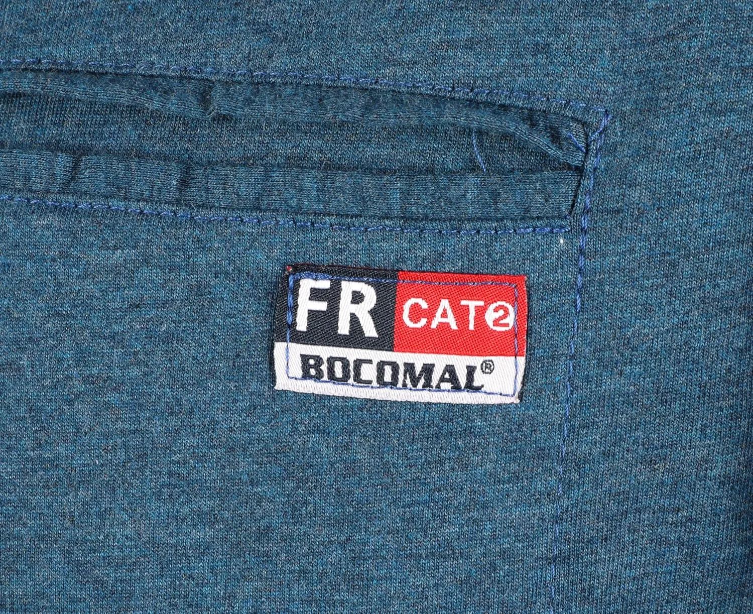BOCOMAL FR Shirts for Summer Breathable Vented Design 6oz Heather Jersey Flame Resistant Long Sleeve Crew T Shirt
