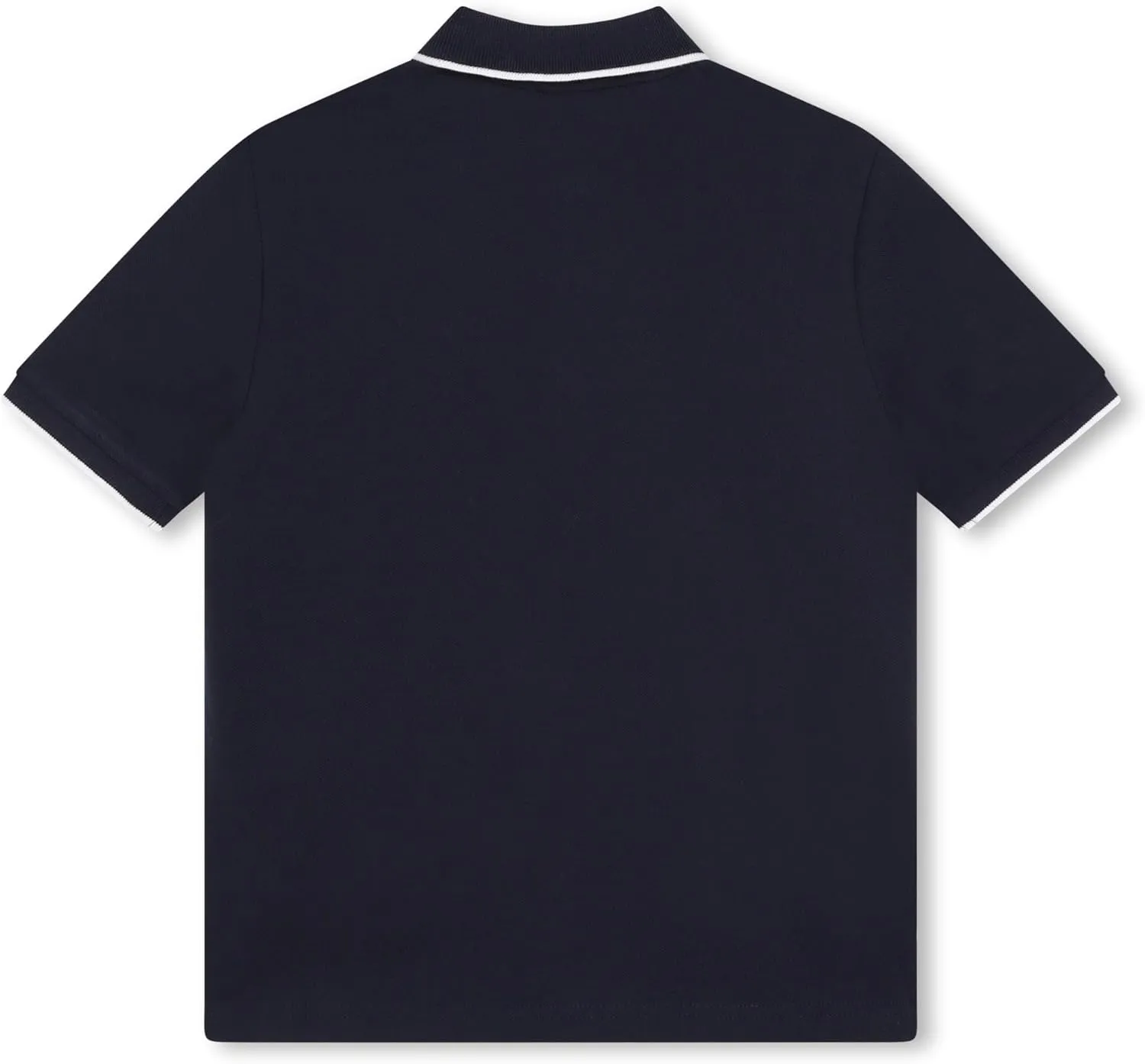 BOSS Boys Short Sleeve Knit Polo Shirt, Soft and Breathable, School Uniform with Striped Collar