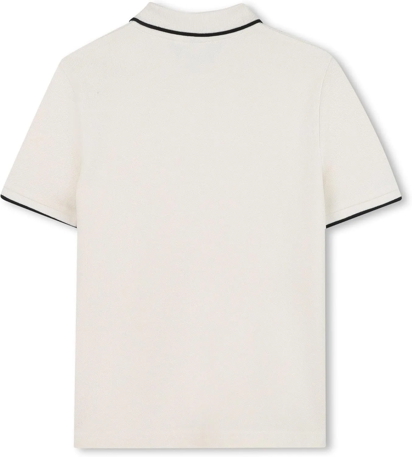 BOSS Boys Short Sleeve Knit Polo Shirt, Soft and Breathable, School Uniform with Striped Collar