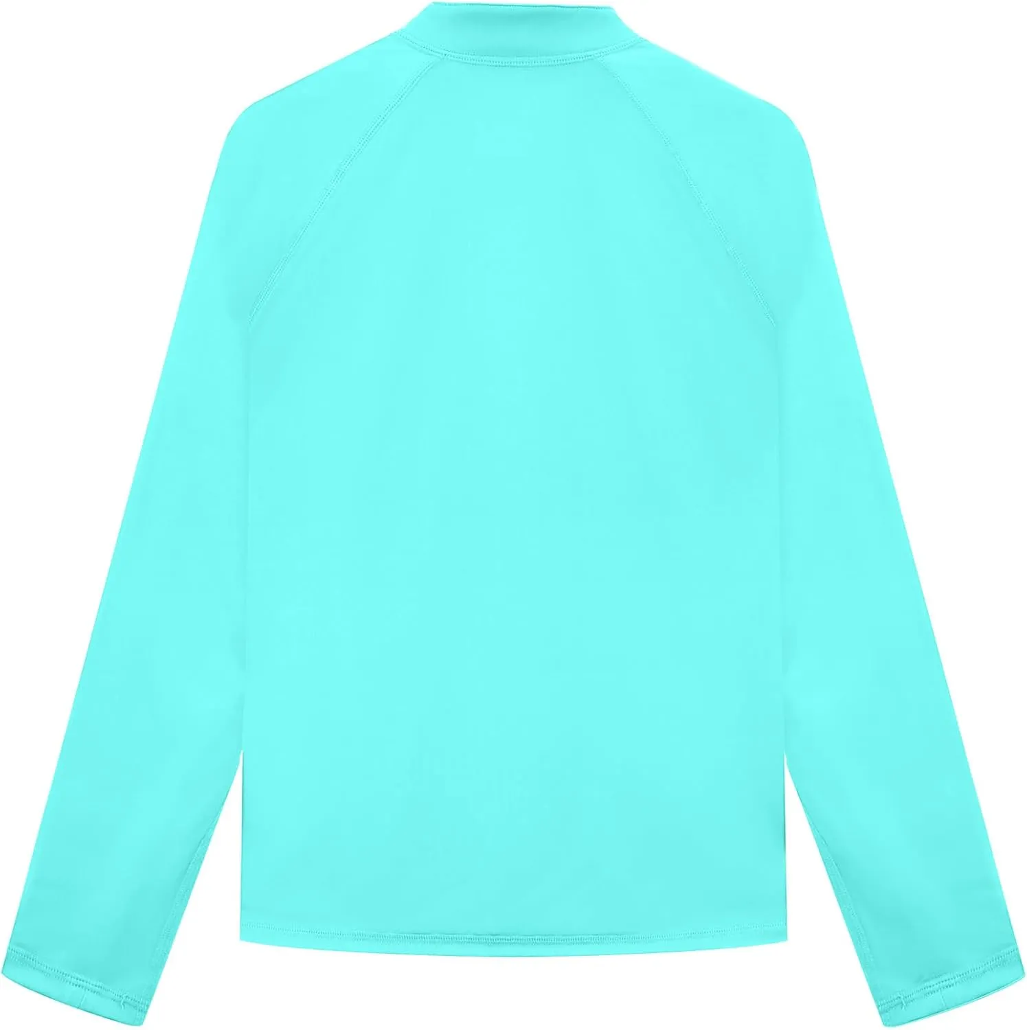 Boys Rash Guard Long Sleeve Zip Up UPF 50  Sun Protection UV Shirts Quick Dry Kids SPF Swim Shirt Thumb Hole