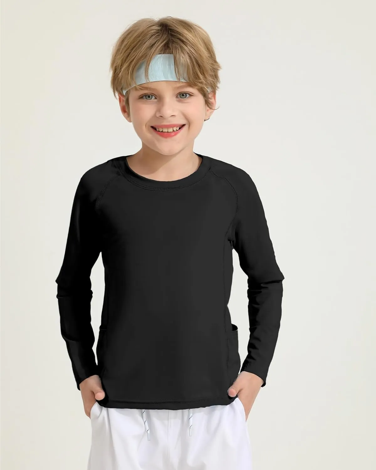 Boys Rash Guard Shirts UPF 50  Long Sleeve Girls UV Sun Protection Athletic Rash Guard Rashguard Swim Shirt