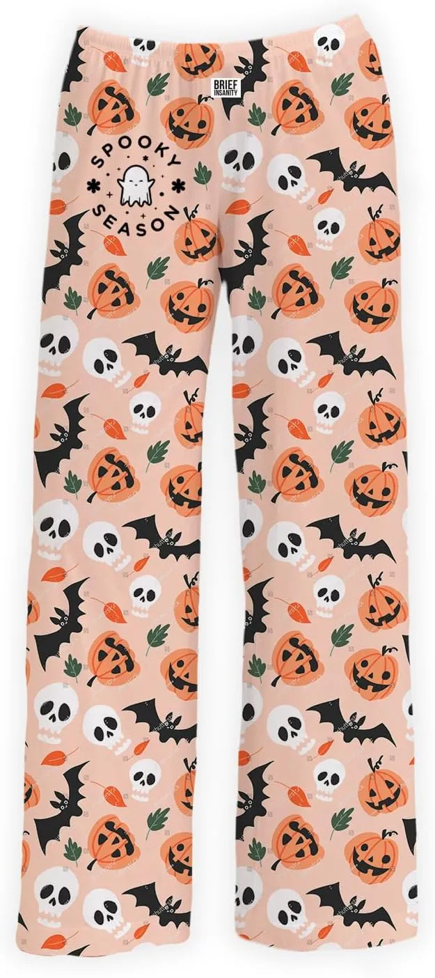 BRIEF INSANITY Fall, Autumn, & Halloween Themed Pajama Pants (S-XXL) - Men/Women Loose Fit Lounge Pants - Comfy Loungewear