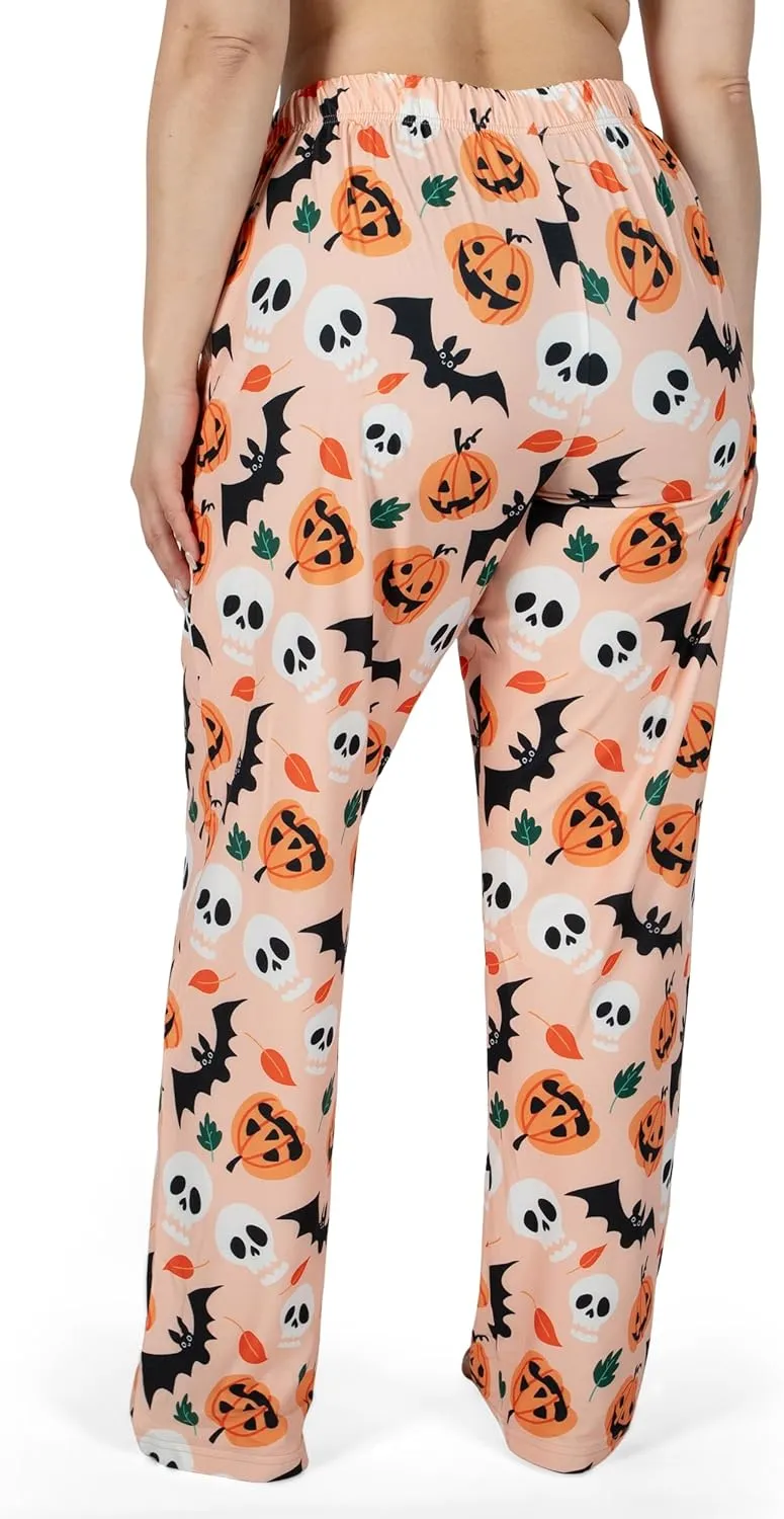 BRIEF INSANITY Fall, Autumn, & Halloween Themed Pajama Pants (S-XXL) - Men/Women Loose Fit Lounge Pants - Comfy Loungewear