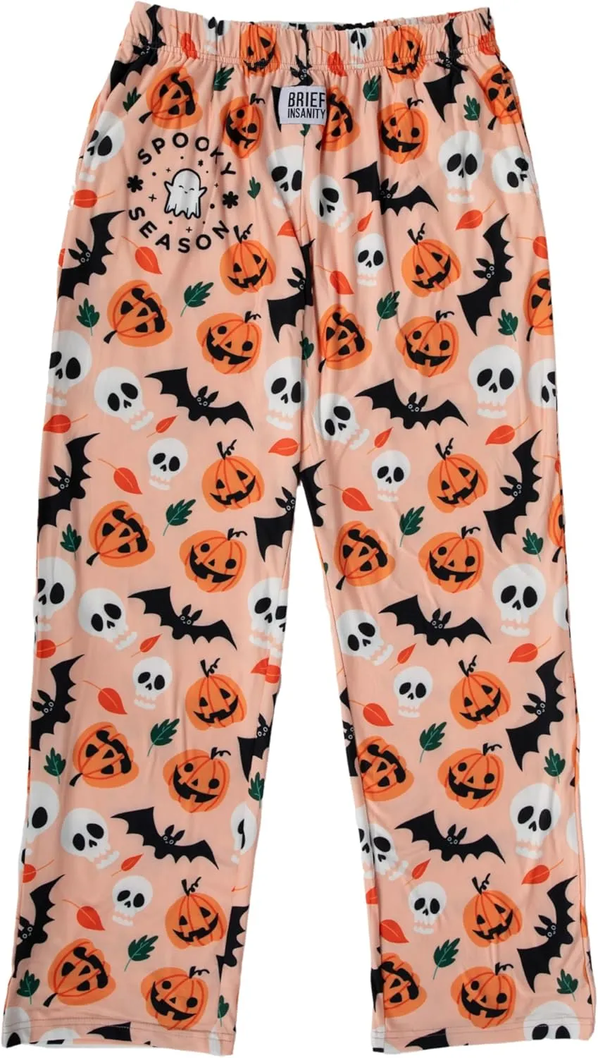 BRIEF INSANITY Fall, Autumn, & Halloween Themed Pajama Pants (S-XXL) - Men/Women Loose Fit Lounge Pants - Comfy Loungewear