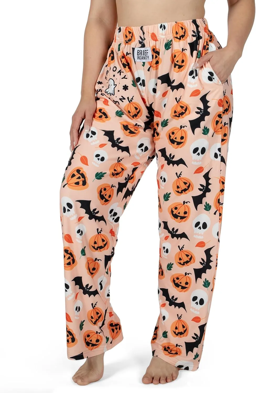 BRIEF INSANITY Fall, Autumn, & Halloween Themed Pajama Pants (S-XXL) - Men/Women Loose Fit Lounge Pants - Comfy Loungewear