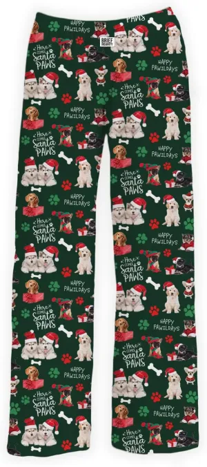 BRIEF INSANITY Holiday & Christmas Themed Pajama Pants Adult Unisex Lounge Wear - Soft & Silky Comfortable Lightweight Pants