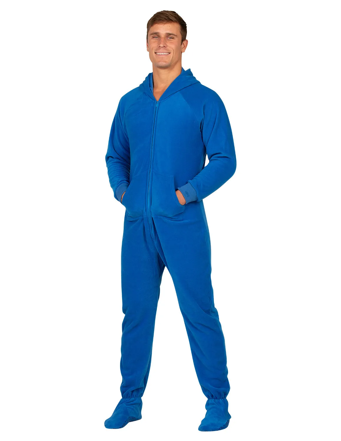 Brilliant Blue Adult Hoodie Fleece Onesie