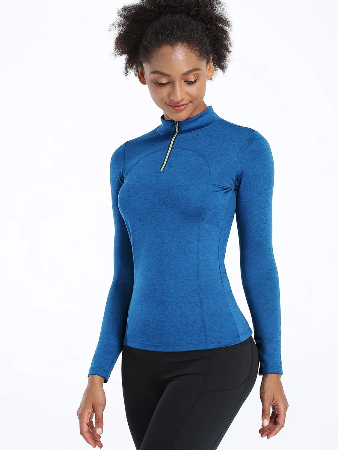 CADMUS Women's Compression Long Sleeve Shirts for Hiking Running Dry Fit Tights