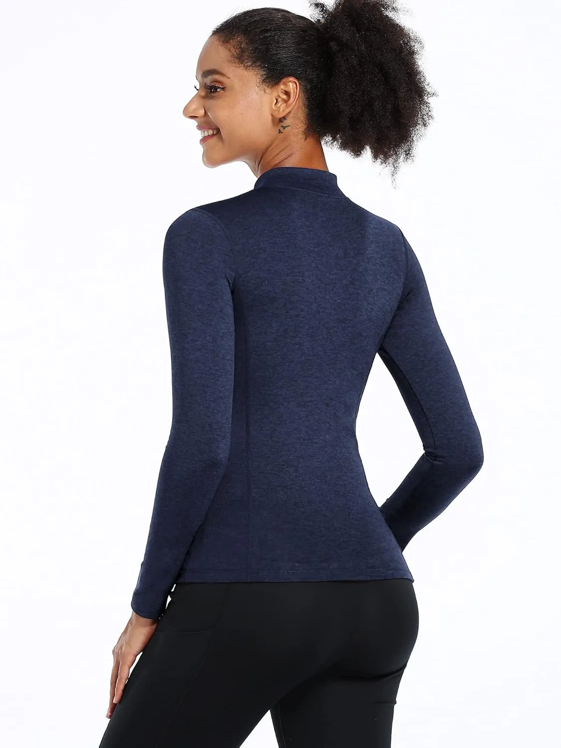 CADMUS Women's Compression Long Sleeve Shirts for Hiking Running Dry Fit Tights