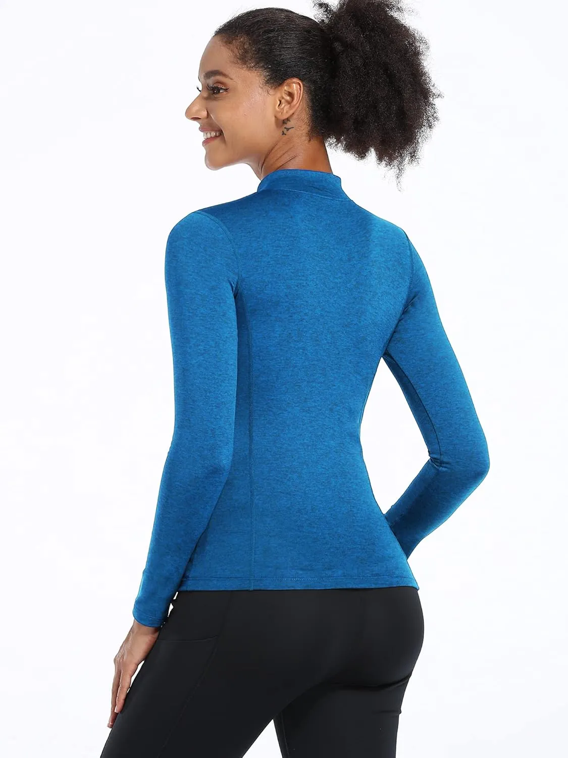 CADMUS Women's Compression Long Sleeve Shirts for Hiking Running Dry Fit Tights