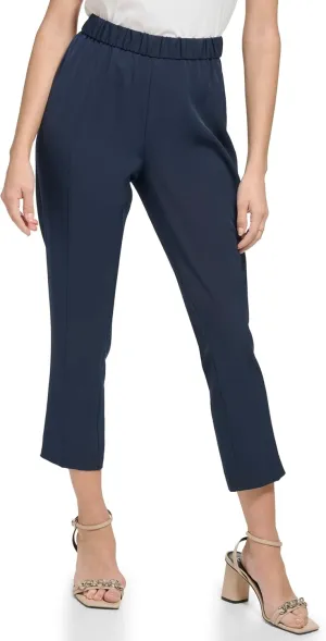 Calvin Klein Women's Pull on Crepe Elastic Waist Pant