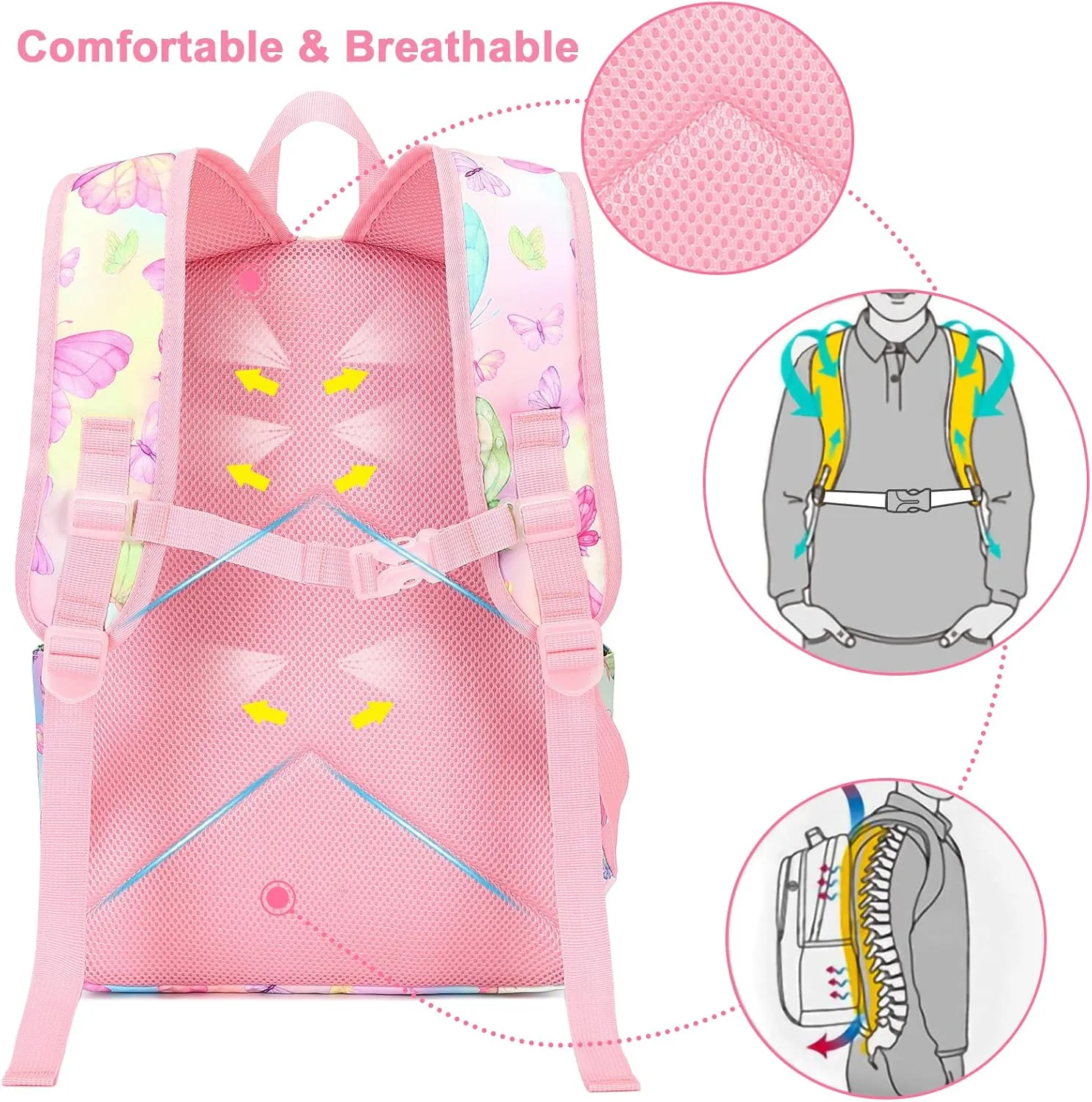 CAMTOP Backpack for Girls Boys Kids School Backpack with Lunch Box Preschool Kindergarten BookBag Set