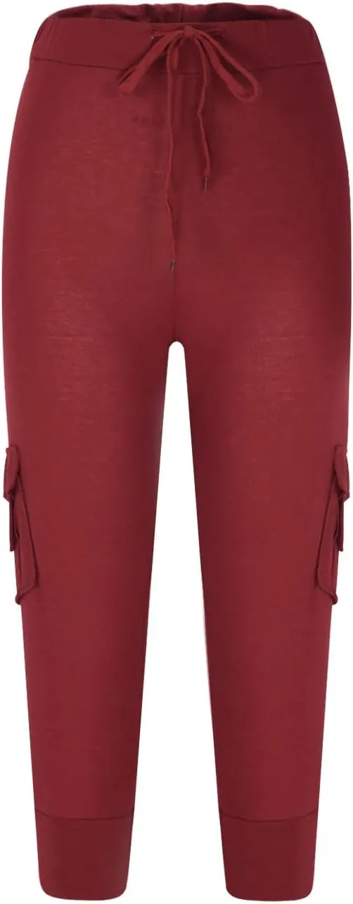 Capri Pants for Women 2024 Summer Casual Capri Leggings Lightweight High Wasit Stretch Cropped Trousers with Pockets