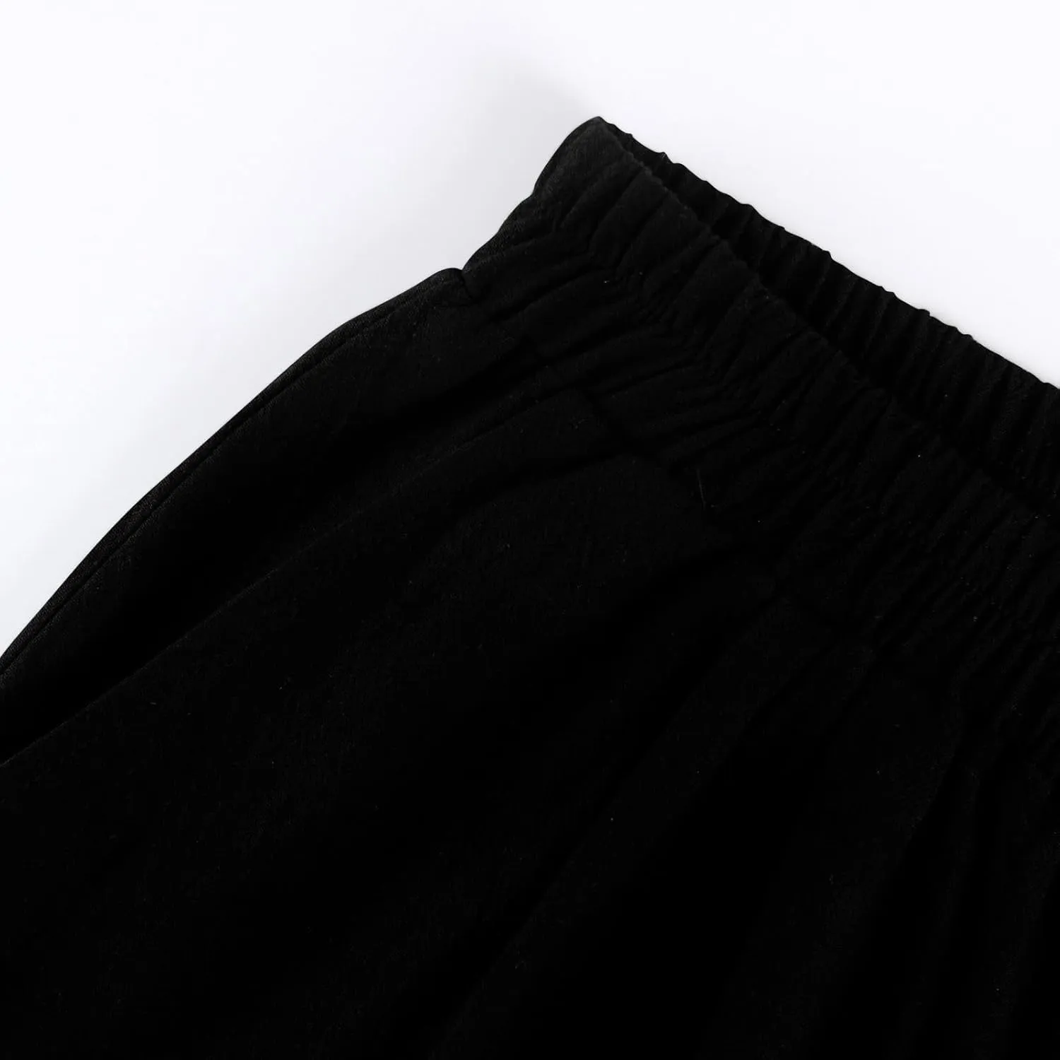 Capri Pants for Women Summer Cotton Linen Capris Wide Leg Cropped Trouser Drawstring Elastic High Waist Pants