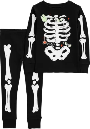 Carter's Boys' 2 Piece Glow-in-The-Dark Snug Fit Cotton Halloween PJS