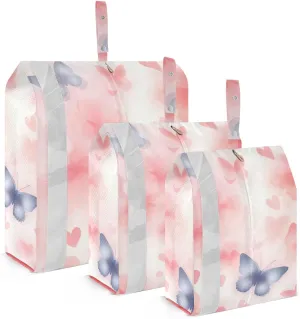 Cartoon Butterfly Beautiful Packing Cubes for Suitcases 3 Set Compression Lightweight Luggage Packing Organizers for Carry on Suitcase Travel Accessories Luggage Organizer Bags Set