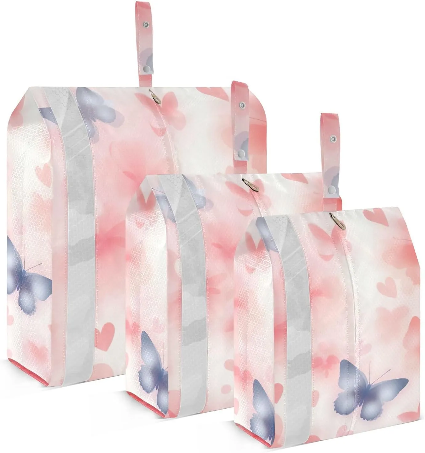 Cartoon Butterfly Beautiful Packing Cubes for Suitcases 3 Set Compression Lightweight Luggage Packing Organizers for Carry on Suitcase Travel Accessories Luggage Organizer Bags Set