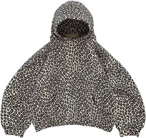 Cheetah Hoodie for Women Oversized Leopard Print Graphic Hoodie Y2k Zip Up Hoodie Vintage 2000s Streetwear
