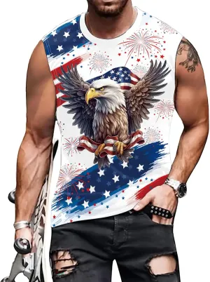 color cosplayer Mens Sleeveless Beach Tank Tops Workout Gym Shirts Palm Tree Shirt