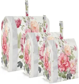Colorful Flower Florals Packing Cubes for Suitcases 3 Set Compression Lightweight Luggage Packing Organizers for Carry on Suitcase Travel Accessories Luggage Organizer Bags Set