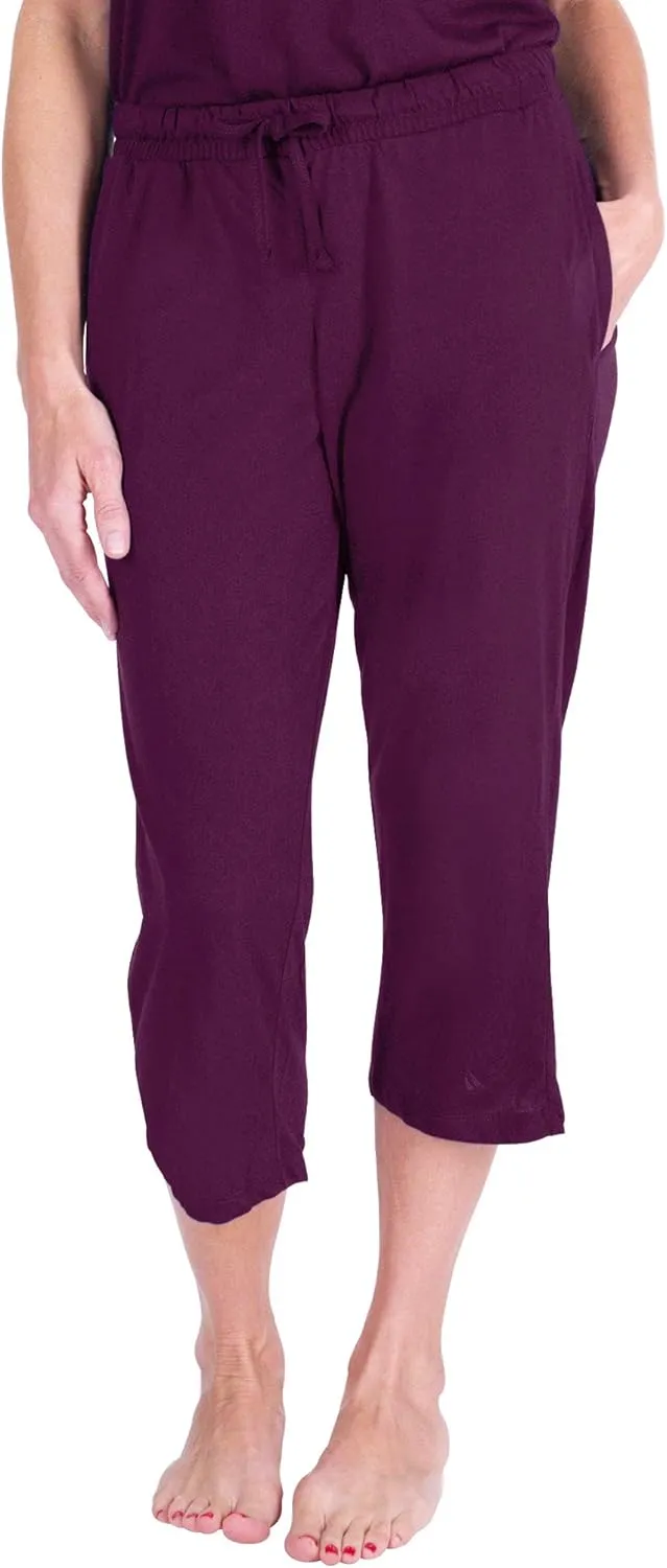 Cool-jams Sweat-Free Pajama Capri Bottoms Women - Moisture Wicking Womens Pajama Sleep Pants