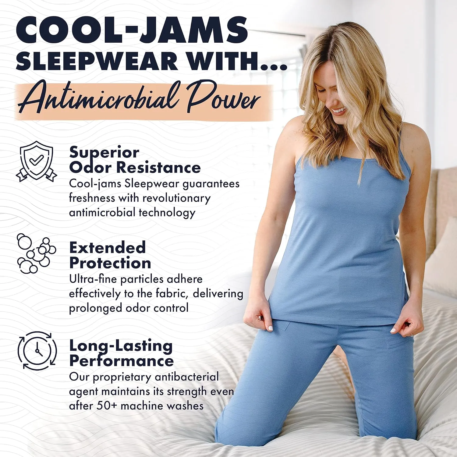 Cool-jams Sweat-Free Pajama Capri Bottoms Women - Moisture Wicking Womens Pajama Sleep Pants
