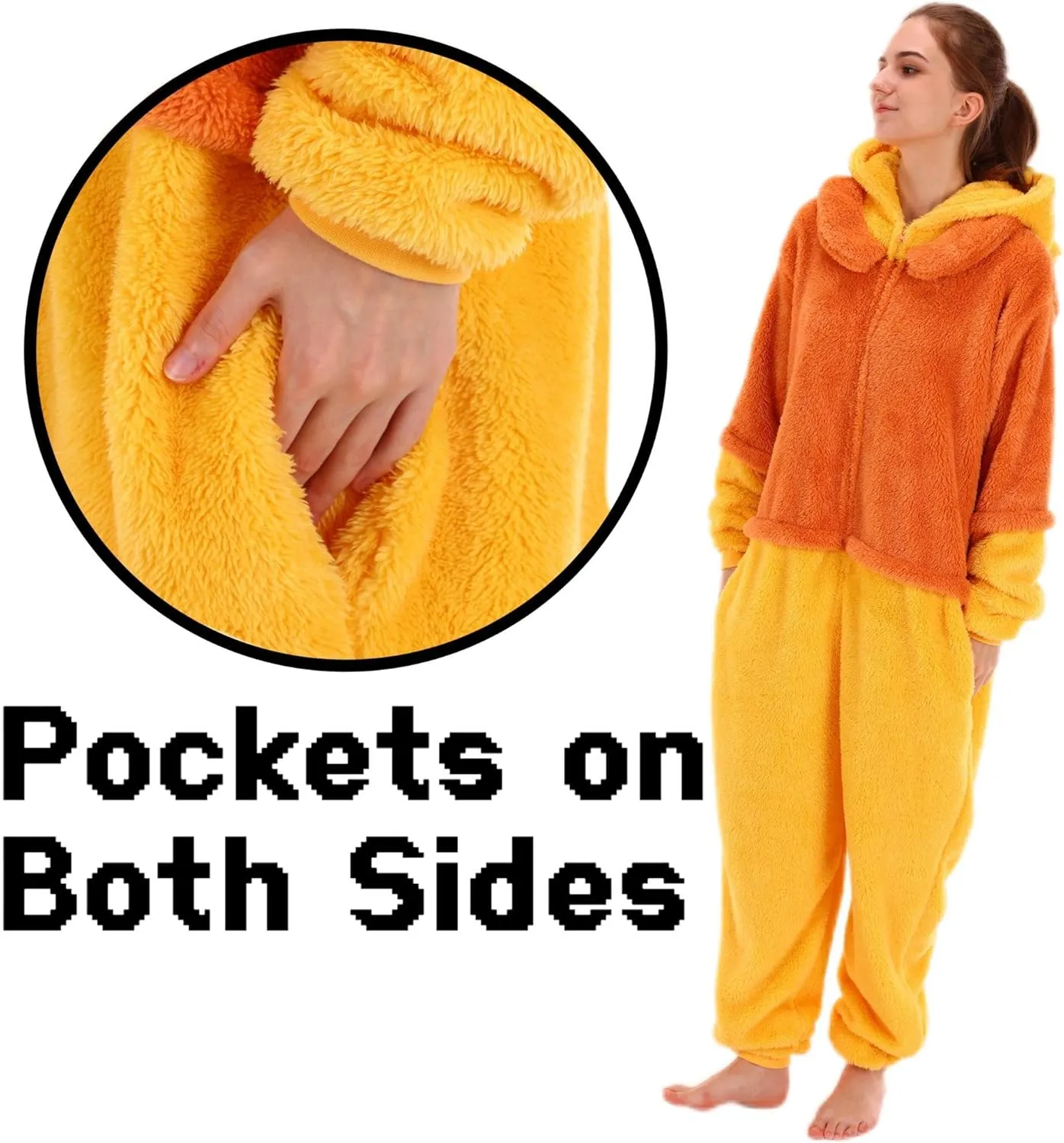 COSUSKET Fitted Unisex Adult Onesie Pajamas, Halloween Sherpa Cosplay One Piece Costume Suit for Womens Mens Gifts